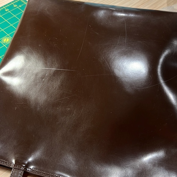 Brown leather tote. - Picture 8 of 8
